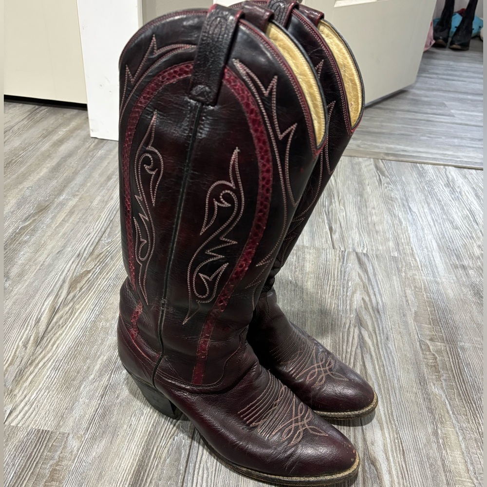Vintage Dan Post Cowboy Boots 6.5